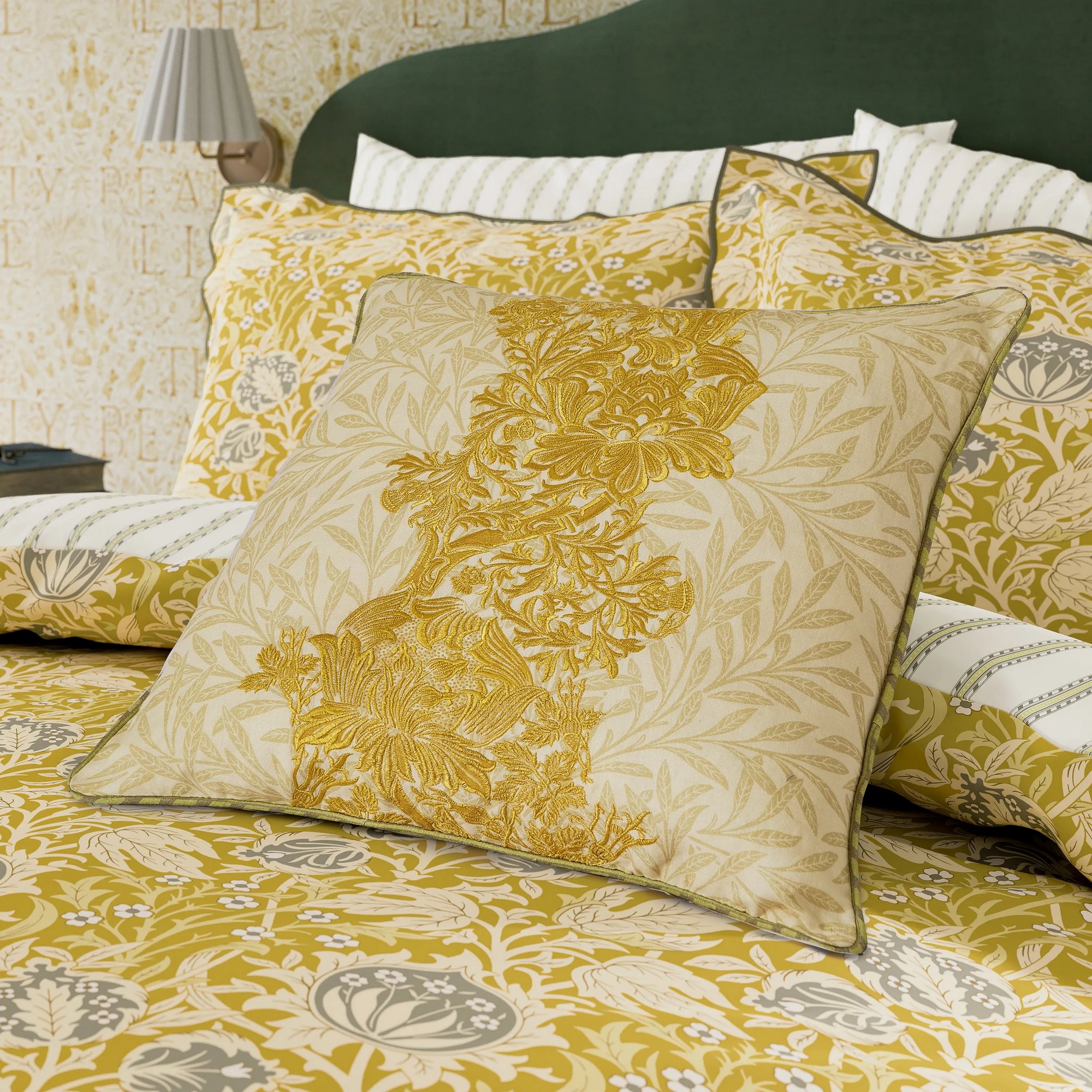 Elmcote Cushion By Morris Co In Sunflower Yellow